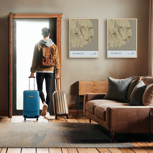 Our Trip to Acadia National Park Poster - Topo Map 10