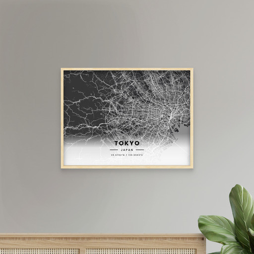 Tokyo in Dark Poster - Street Map 9