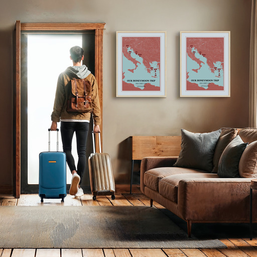 Our Honey Moon Trip Poster - Street Map 10