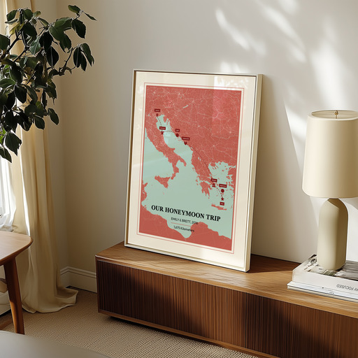 Our Honey Moon Trip Poster - Street Map 11