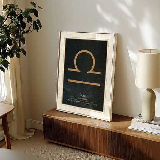 Libra in Simple Sharp Print - Custom Zodiac Sign Poster 11