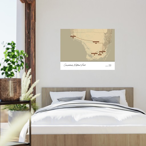 Our Trip to Everglades National Park Poster - Topo Map 11