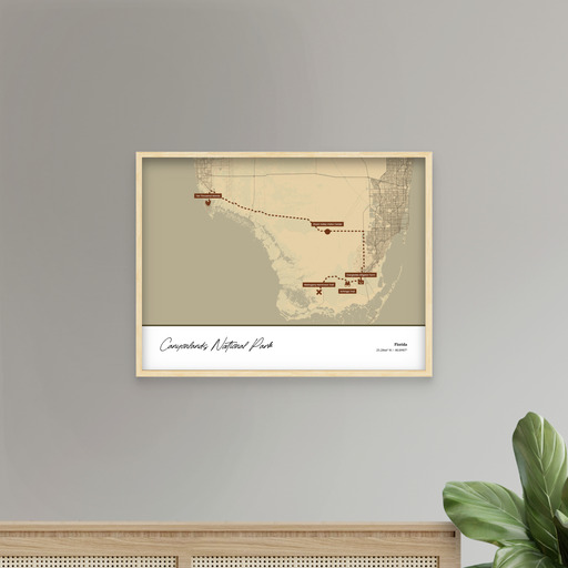 Our Trip to Everglades National Park Poster - Topo Map 9