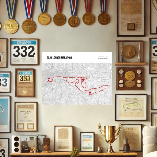 2024 London Marathon Poster - Route Map 9