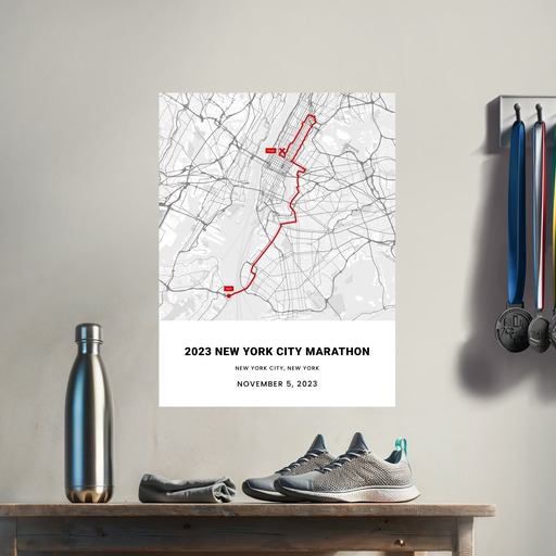 2023 New York City Marathon Poster - Route Map 8