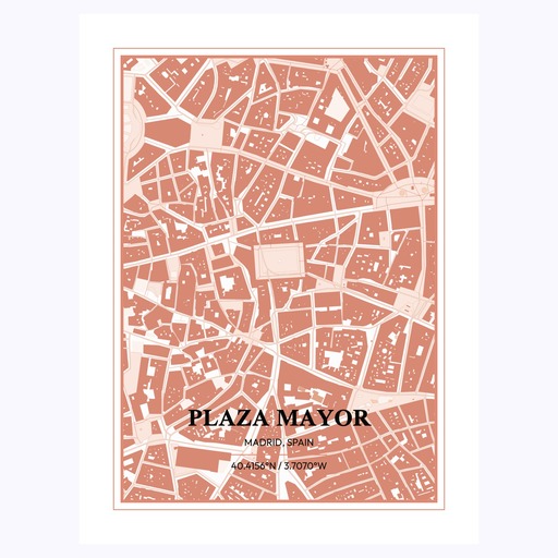 Plaza Mayor Poster - Street Map 6