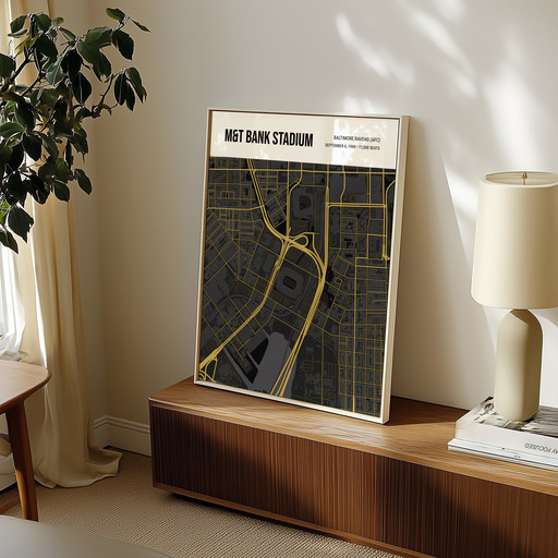 Baltimore Ravens Stadium Poster - Street Map 11