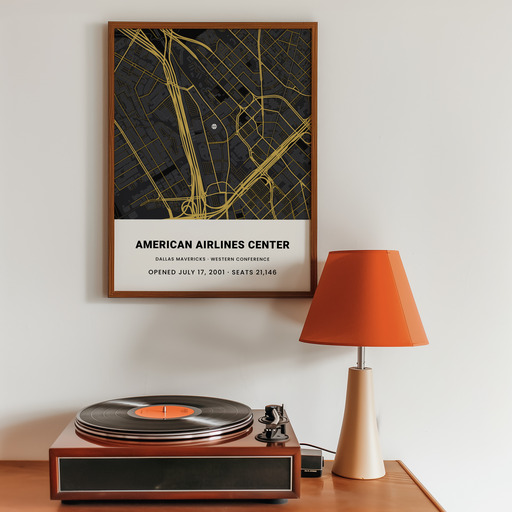 Dallas Mavericks Arena Poster - Street Map 10