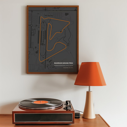 Bahrain Grand Prix Poster - Track Map 10