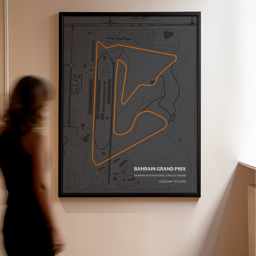 Bahrain Grand Prix Poster - Track Map 11