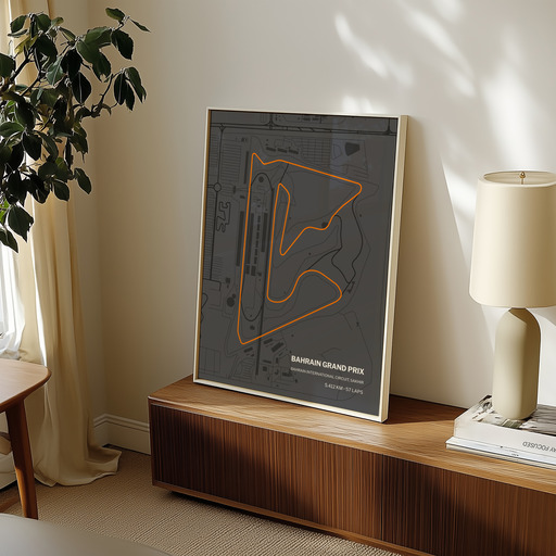 Bahrain Grand Prix Poster - Track Map 9