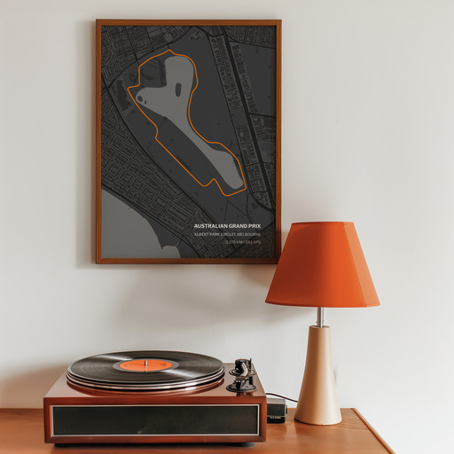 Australian Grand Prix Poster - Track Map 10