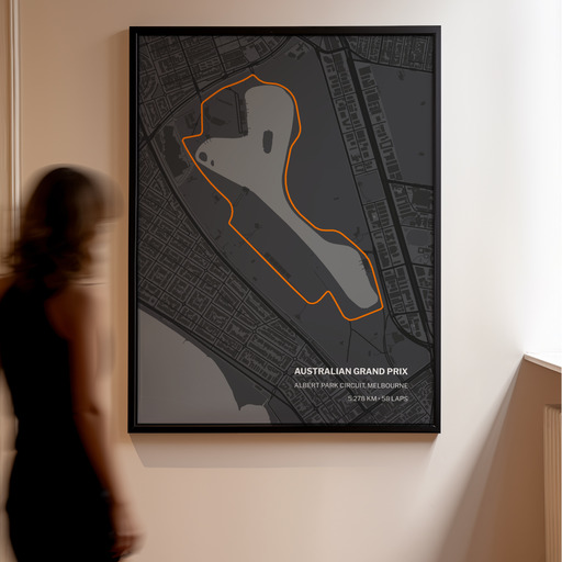 Australian Grand Prix Poster - Track Map 11