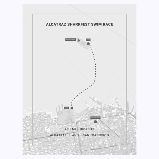 Alcatraz Sharkfest Swim Race - Route Map 6