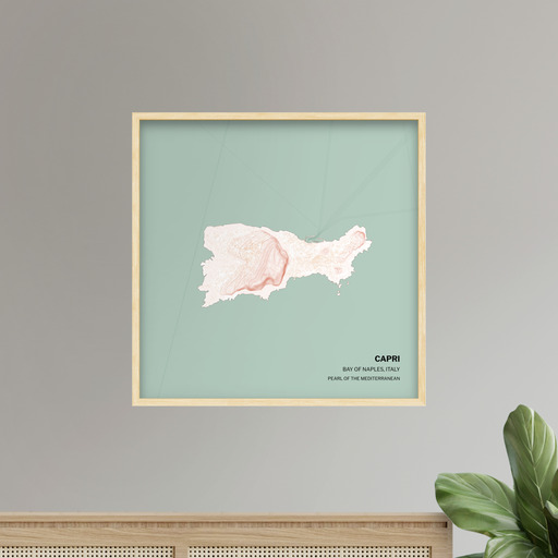 Island of Capri Poster - Street Map 8