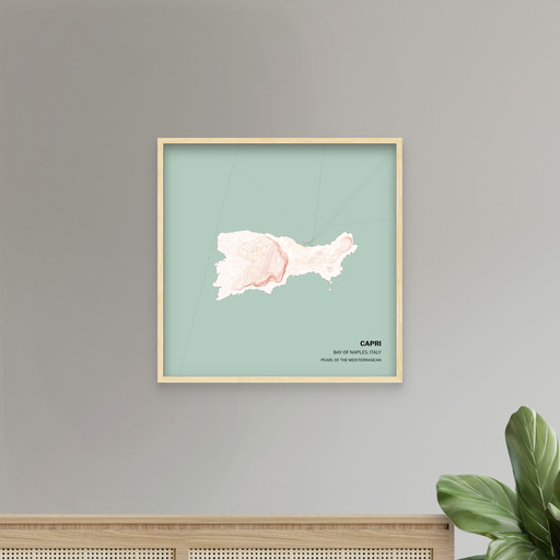 Island of Capri Poster - Street Map 9