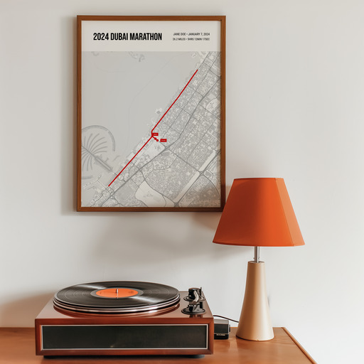 2024 Dubai Marathon Poster - Route Map 11
