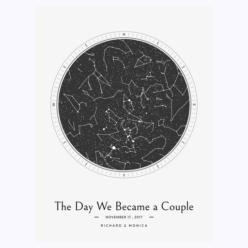 The Day We Became a Couple Poster - Celestial Map 6