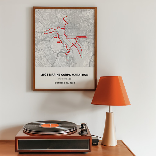 2023 Marine Corps Marathon Poster - Route Map 11
