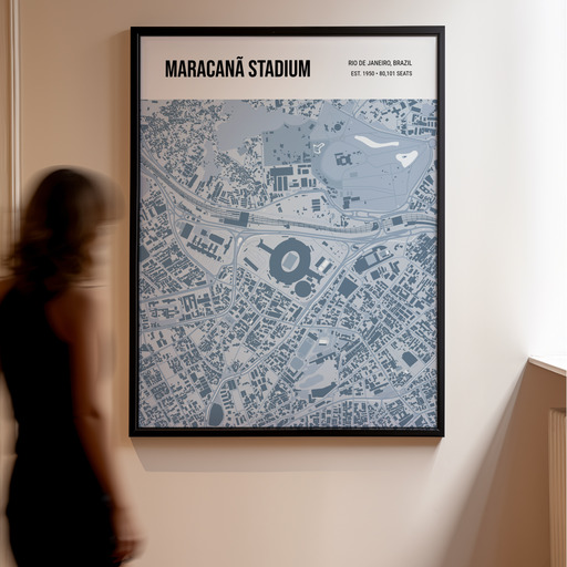 Maracanã Stadium Poster - Street Map 11