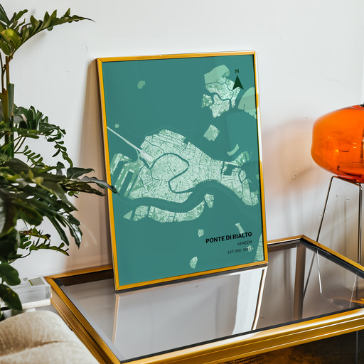 Rialto Bridge Poster - Street Map 11