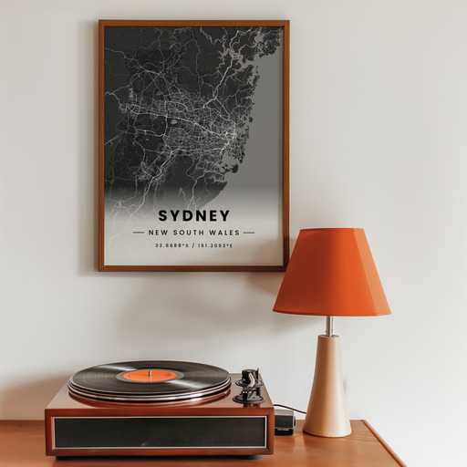Sydney in Dark Poster - Street Map 10