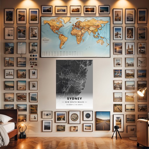 Sydney in Dark Poster - Street Map 8