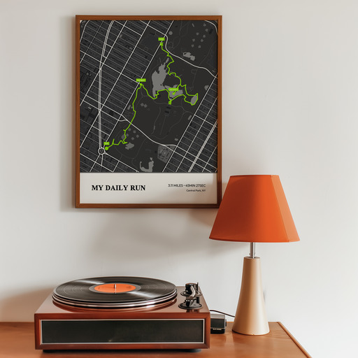 My Daily Run Poster - Route Map 11
