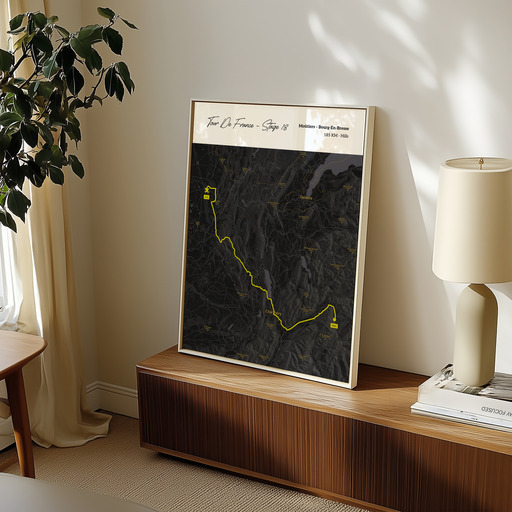 2023 Tour de France Stage 18 Poster - Route Map 9