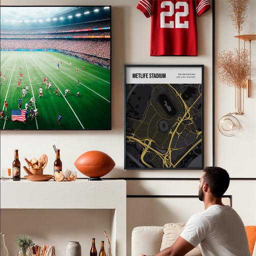 NY Giants Stadium Poster - Street Map 8