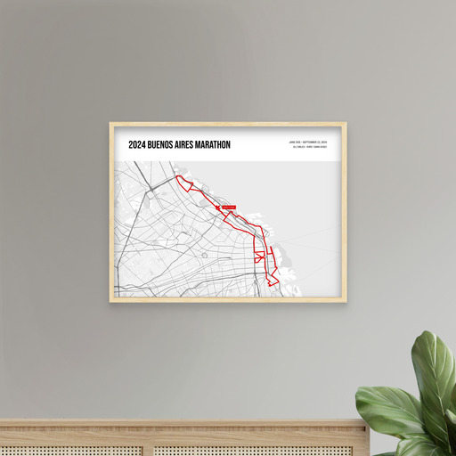 2024 Buenos Aires Marathon Poster - Route Map 8