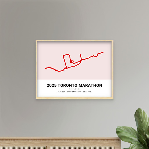 Minimalist 2025 Toronto Marathon Poster - Route Map 10