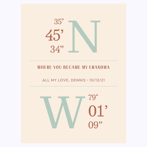 Where You Became My Grandma Poster - Coordinates 6