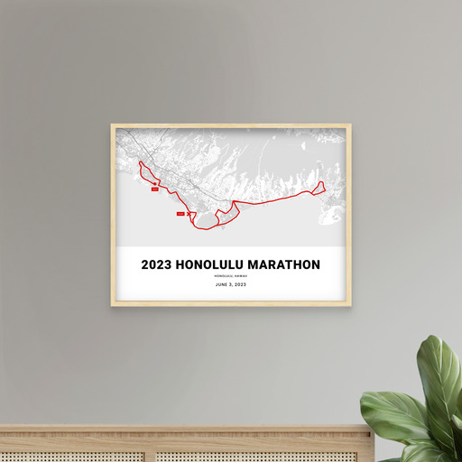 2023 Honolulu Marathon Poster - Route Map 10