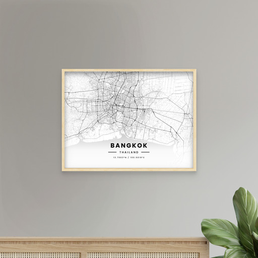 Bangkok in Light Poster - Street Map 9