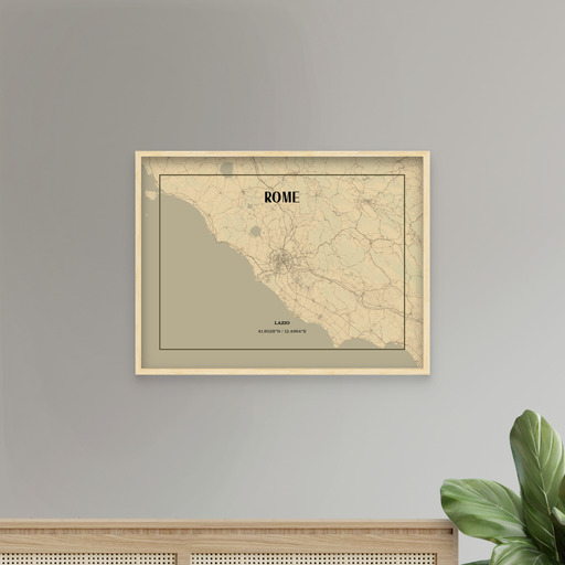 Rome in Vintage Poster - Street Map 9