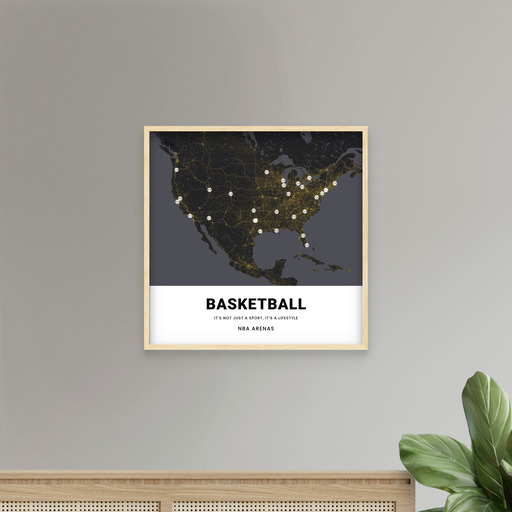 NBA Arenas Poster - Street Map 10