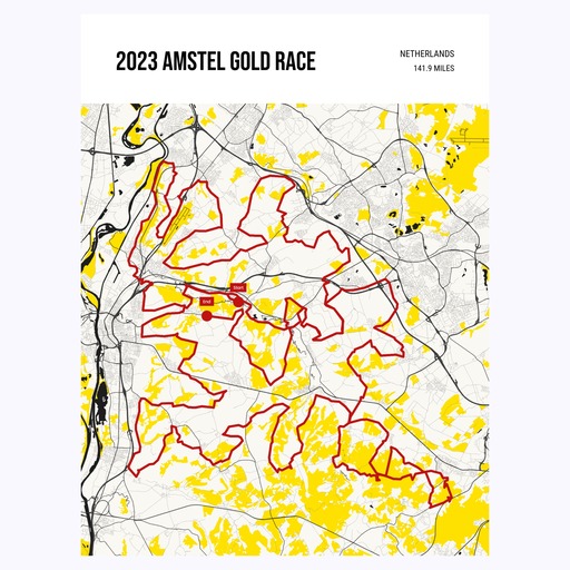 2023 Amstel Gold Race Poster - Route Map 6
