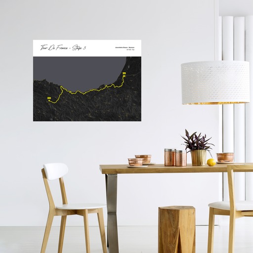 2023 Tour de France Stage 3 Poster - Route Map 11