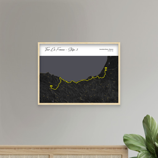 2023 Tour de France Stage 3 Poster - Route Map 8