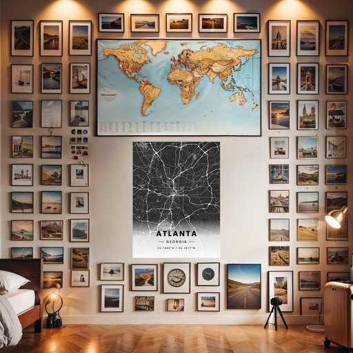 Atlanta in Dark Poster - Street Map 8