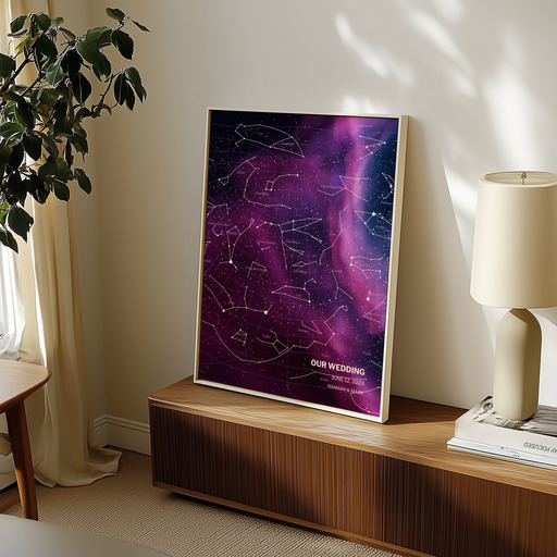 Our Wedding Poster in Nebula - Celestial Map 10