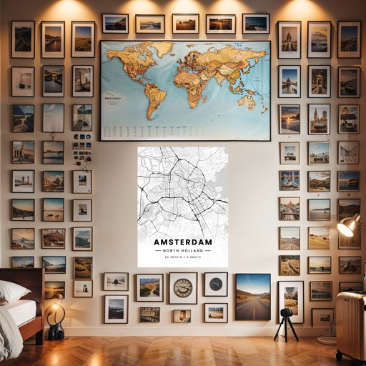 Amsterdam in Light Poster - Street Map 8