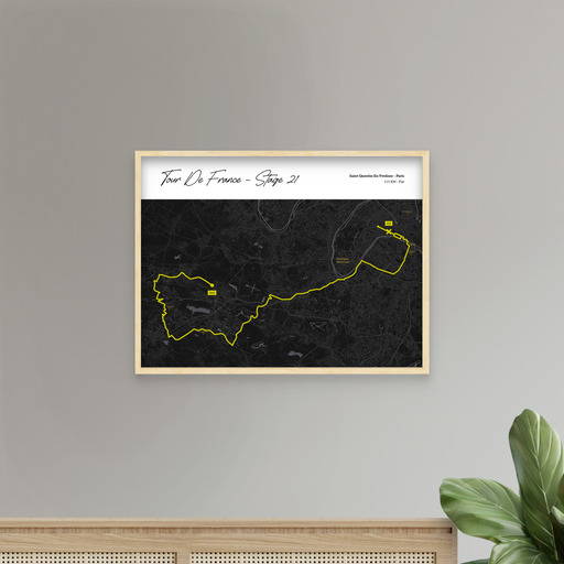 2023 Tour de France Stage 21 Poster - Route Map 9