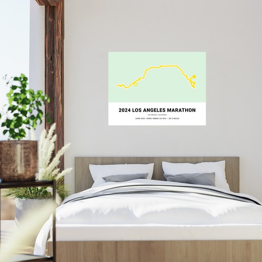 Minimalist 2025 Los Angeles Marathon Poster - Route Map 11