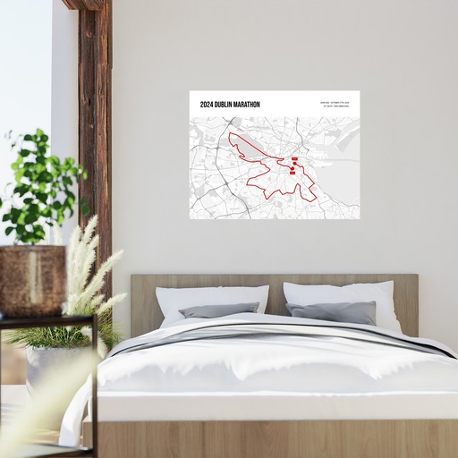 2024 Dublin Marathon Poster - Route Map 11