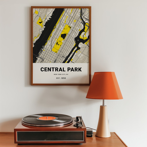 Central Park Poster - Street Map 9