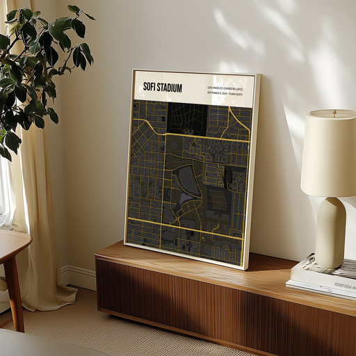 Los Angeles Chargers Stadium Poster - Street Map 11