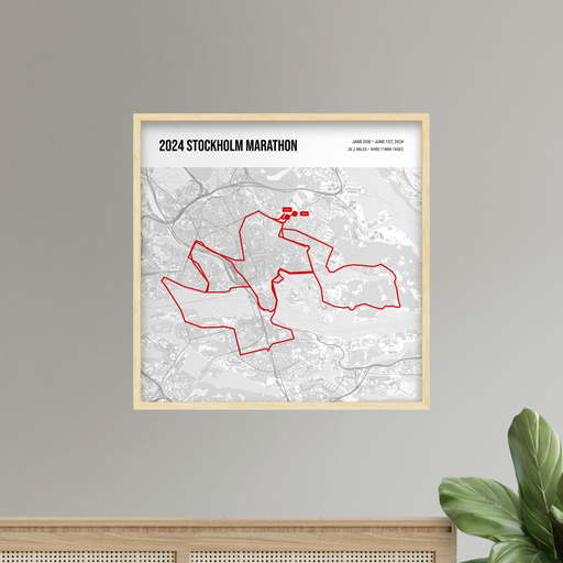 2024 Stockholm Marathon Poster - Route Map 10