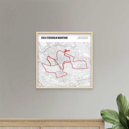 2024 Stockholm Marathon Poster - Route Map 11